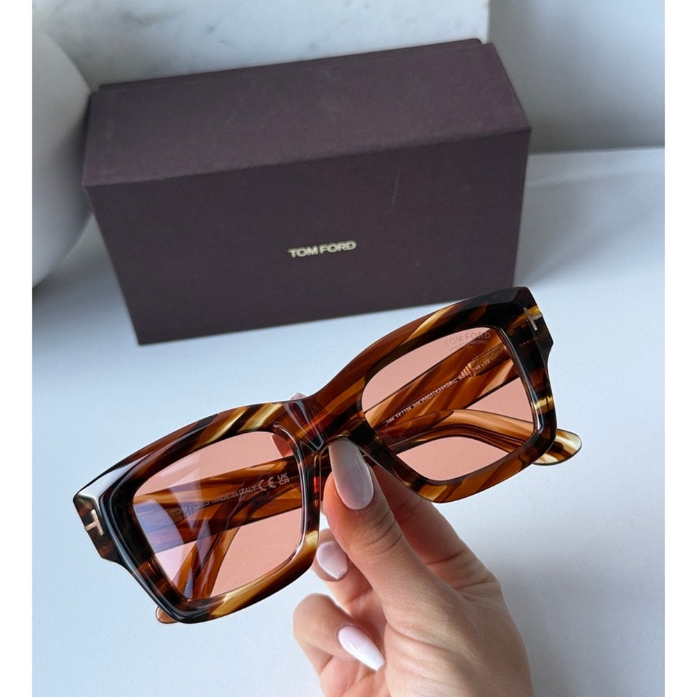 NEW Tom Ford Ilias FT1154 Square Sunglasses in Striped Brown